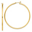 Sterling Silver Gold-Tone Polished 2x55mm Hoop Earrings