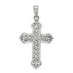 Sophia Jewelers Antique Sterling Silver Fleur de Lis Cross Pendant