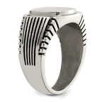 Chisel Stainless Steel Polished with CZ Signet Ring