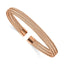 Stainless Steel Polished Rose IP-plated 6mm Mesh Wire Cuff Bangle Bracelet for Women