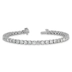 14k White Gold  9 carat Lab Grown Diamond VS+ F+ Complete Tennis Bracelet