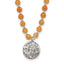 Sterling Silver Oxidized Aventurine Beaded With 2 Inch Extention Necklace