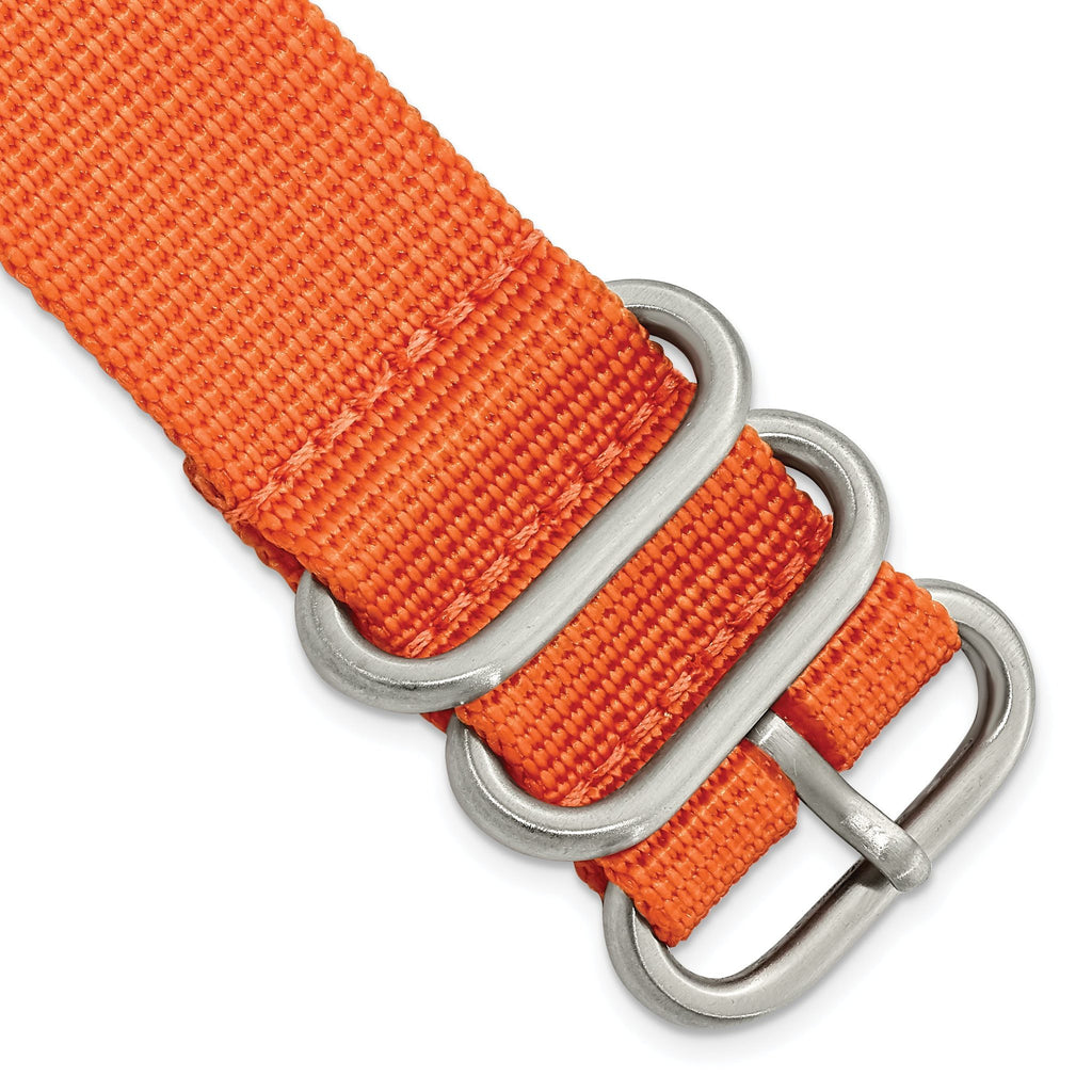 Two-Piece Ballistic Nylon Watch Band in Orange, 20mm