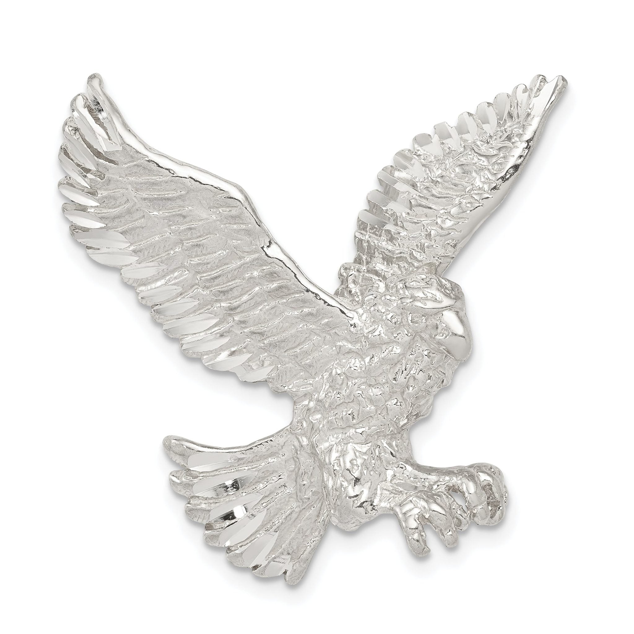 Sterling Silver 925 Men's Eagle Charm Pendant with Anti-Tarnish Coating