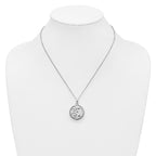 Sentimental Expressions Sterling Silver Rhodium-plated Antiqued Goodnight Ash Holder 18 Inch Necklace