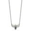 Chisel Stainless Steel Polished and Enameled with Preciosa Crystal Bee on an 18 inch Cable Chain Plus a 1.75 inch Extension Necklace