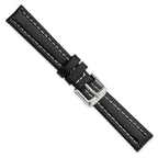Oil-Tanned Leather Watch Band in Black, 16mm