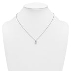 14k White Gold 1 1/2 carat Lab Grown Diamond VS+ F+ Pear Complete 18 inch Four Prong Pendant Necklace