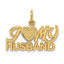 14K Gold Husband Charm Elegant Open Back Design Sophia Jewelers