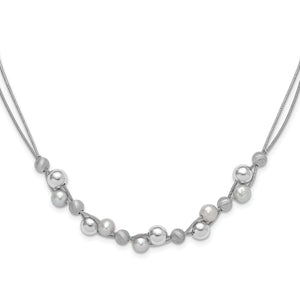 Cultured Pearl Chain in Sterling Silver, 13mm, 17 Inch - Sophia Jewelers