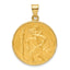 14k Polished and Satin Solid St. Christopher Medal