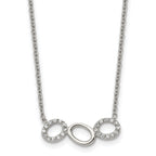 CZ Circles Necklace in Stainless Steel