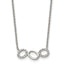 CZ Circles Necklace in Stainless Steel