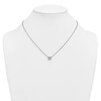 14k White Gold 1 carat Certified Lab Grown Diamond VS+ F+ Oval Complete 18 inch Bezel Set Necklace