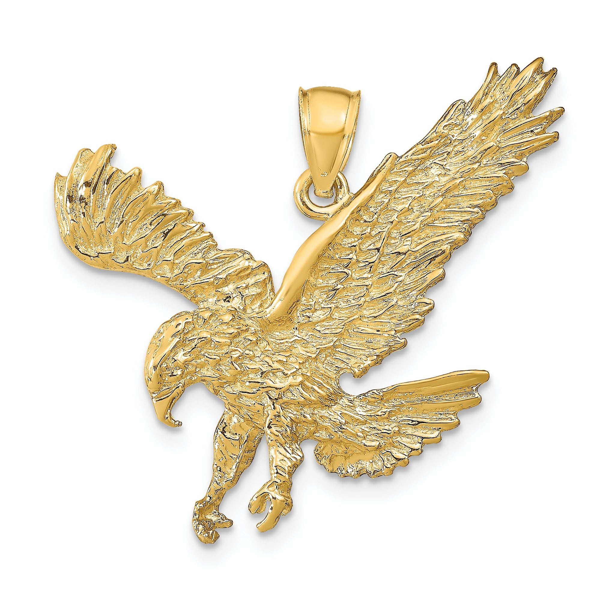 10k Textured Eagle Landing Pendant Main image