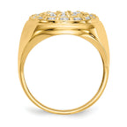 14k 2 carat AA Diamond Mens Cluster Ring