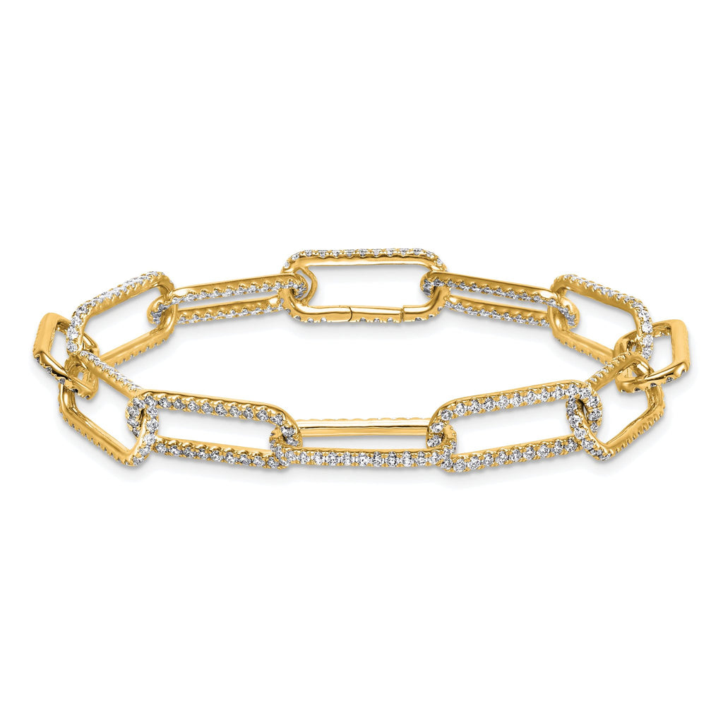 True Origin 14K Yellow Gold 3 1/2 carat Lab Grown Diamond VS+ F+ 7 in with 1 in extension Complete L
