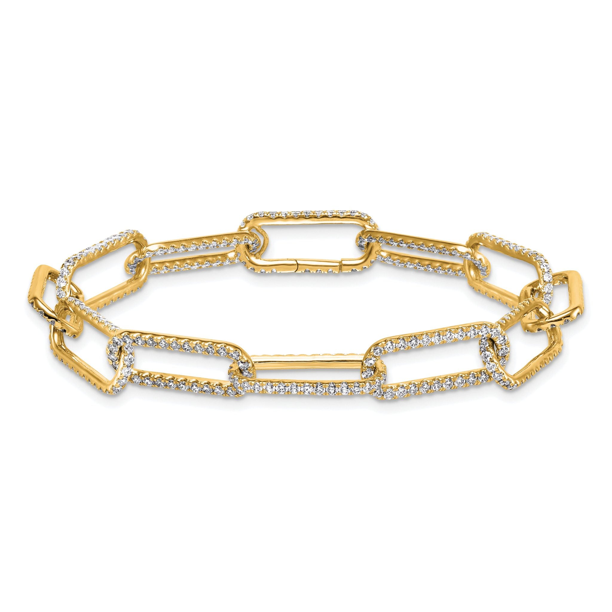 True Origin 14K Yellow Gold 3 1/2 carat Lab Grown Diamond VS+ F+ 7 in with 1 in extension Complete L