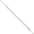 Sterling Silver .95mm Diamond-Cut Forzantine Cable Chain With 2in Extension