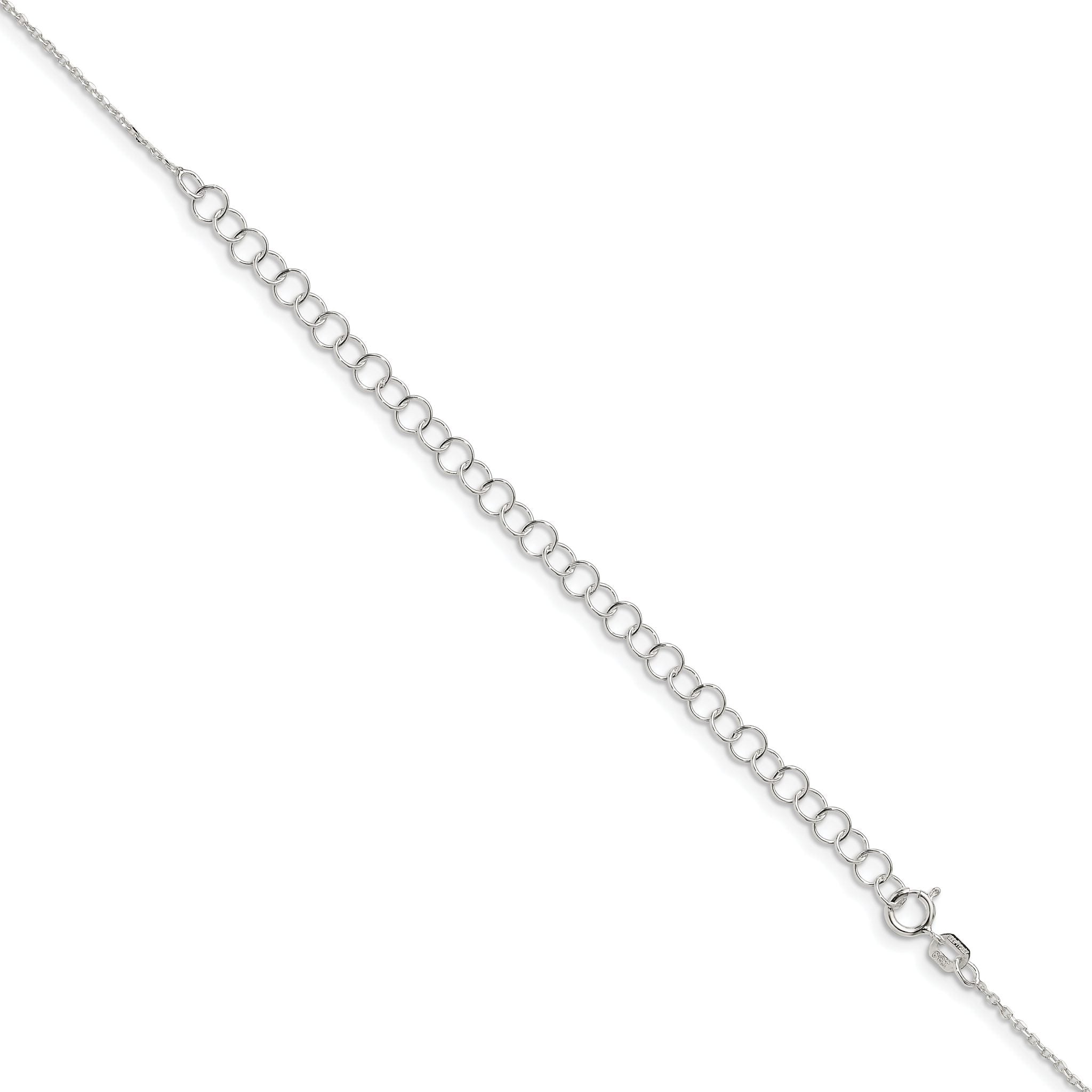 Sterling Silver .95mm Diamond-Cut Forzantine Cable Chain With 2in Extension
