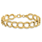 14k Polished Double Link Bracelet