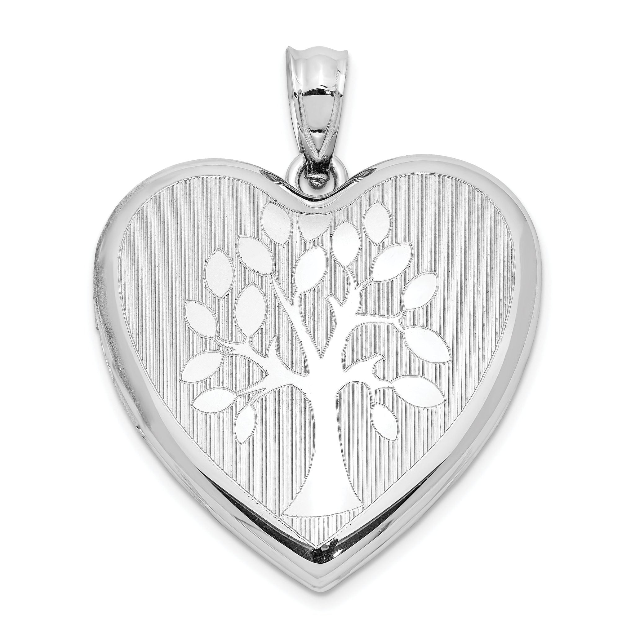 Sterling Silver Rhodium-plated Tree Ash Holder Heart Locket Main image