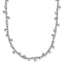 Sterling Silver Rhodium-Platedod-plated Polished Beaded w/3in ext. Necklace