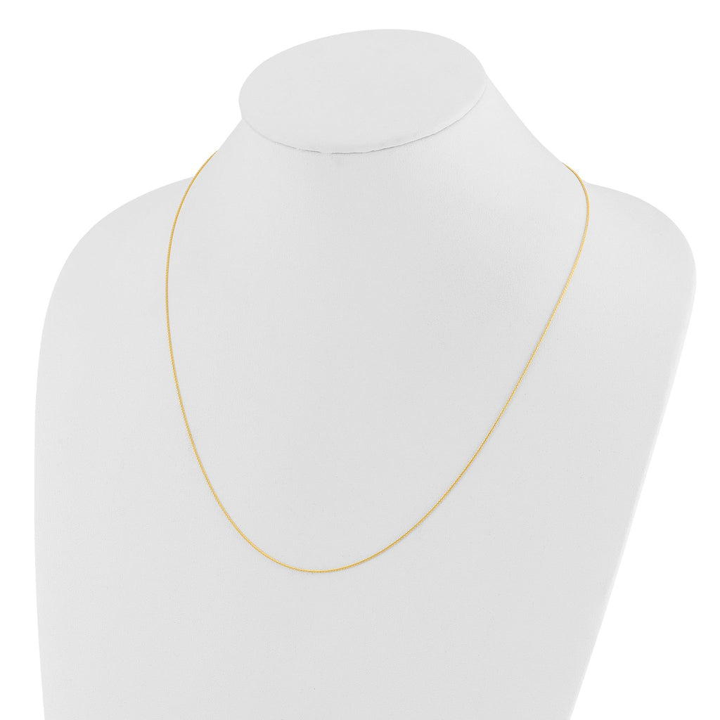 Diamond-Cut Wheat Chain in 14K Yellow Gold, Adjustable