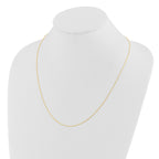 Diamond-Cut Wheat Chain in 14K Yellow Gold, Adjustable
