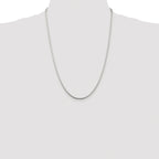 Polished Snake Chain Necklace in Sterling Silver, 2mm