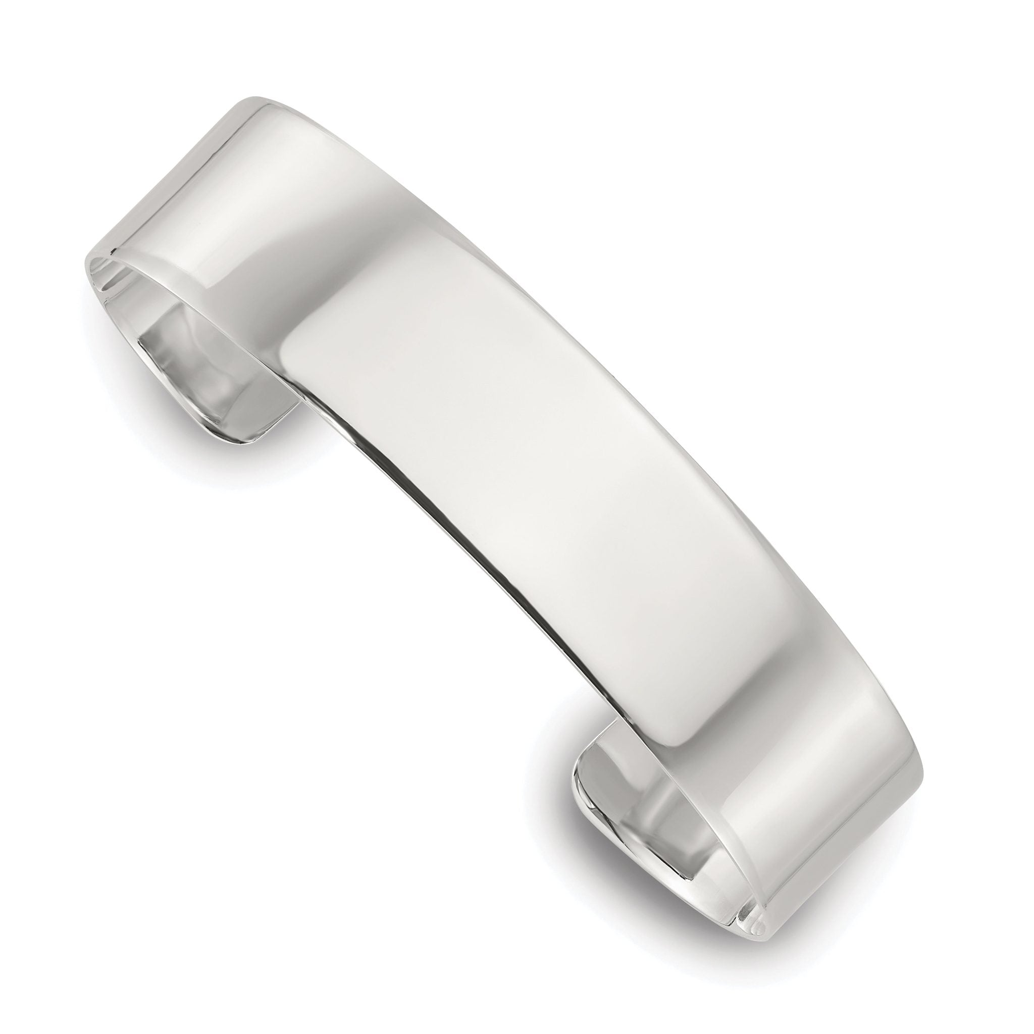Sterling Silver Polished 15mm Flat Cuff Bangle Main image