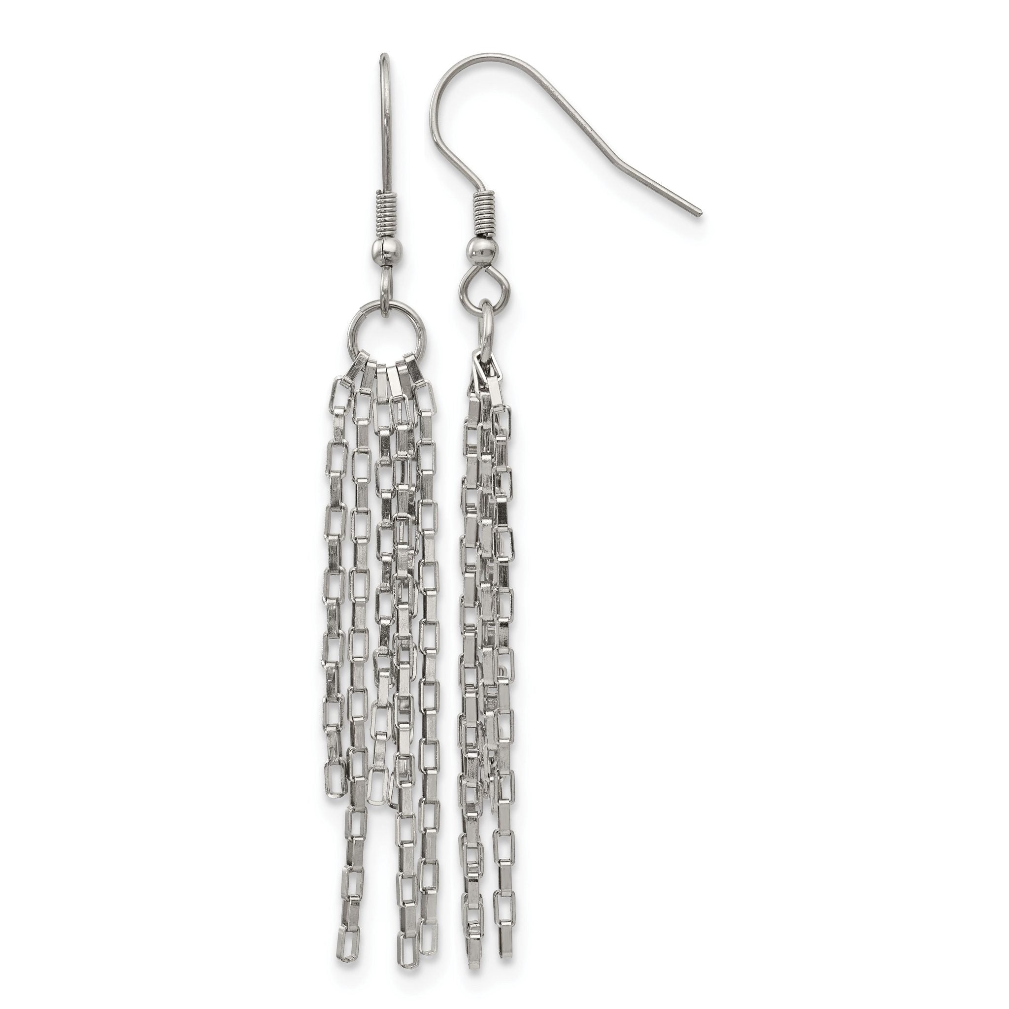 Stainless Steel Polished Drop Dangle Earrings for Women Main image