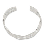Sophia Jewelers Sterling Silver 925 Woven Cuff Bangle for Women