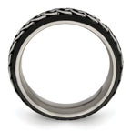 Edward Mirell Black Ti & Titanium Casted 9mm Band