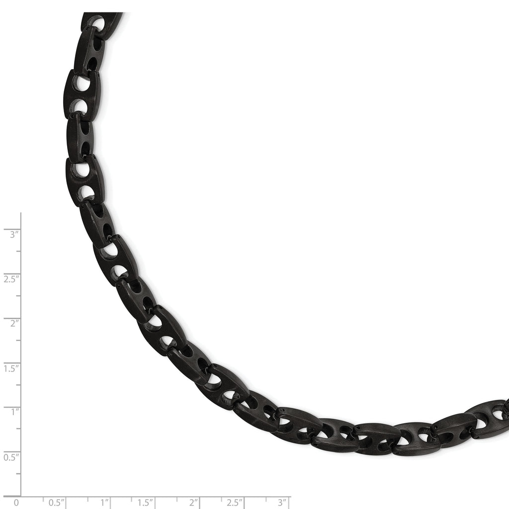 Stainless Steel Brushed Black IP-plated Link Bracelet for Men