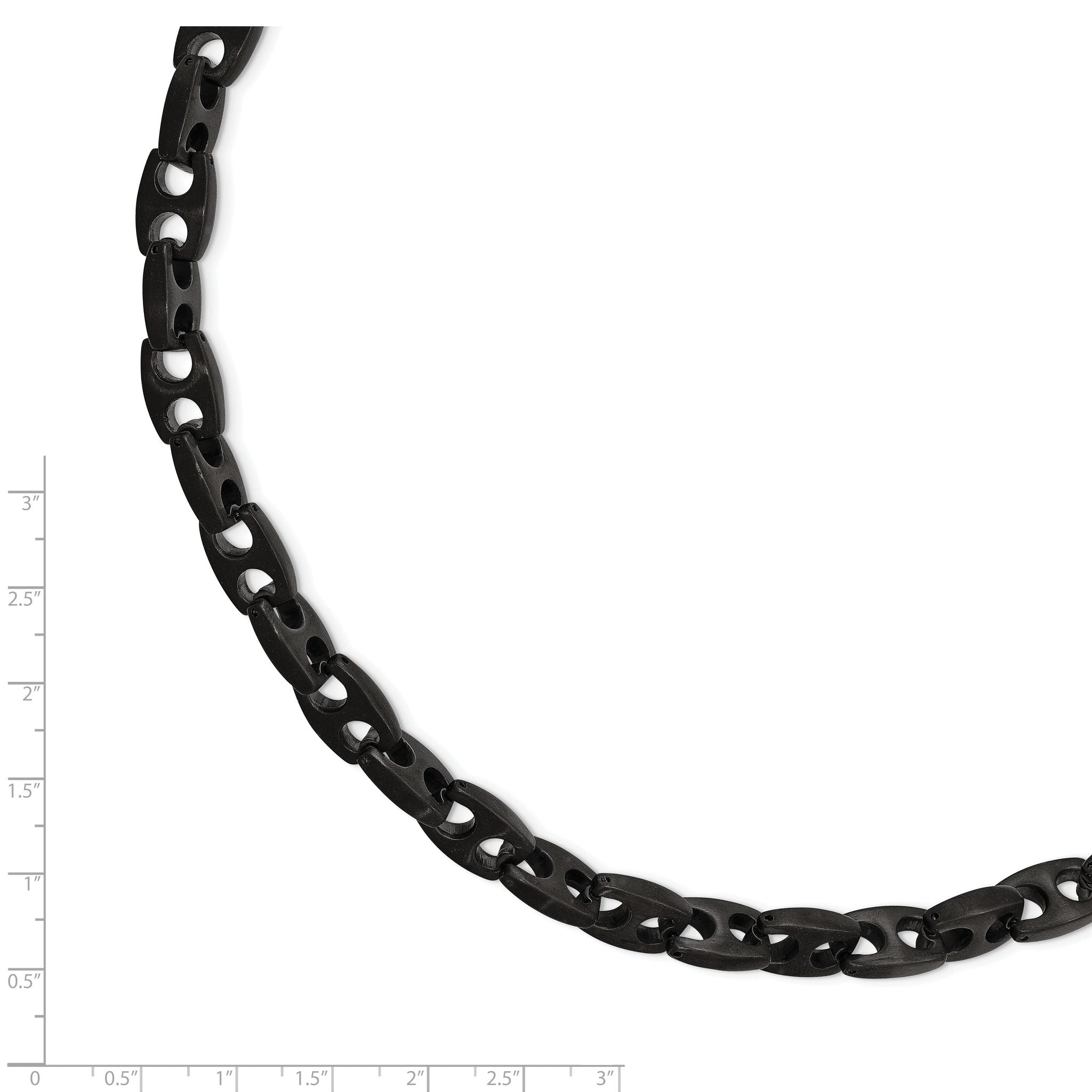 Stainless Steel Brushed Black IP-plated Link Bracelet for Men