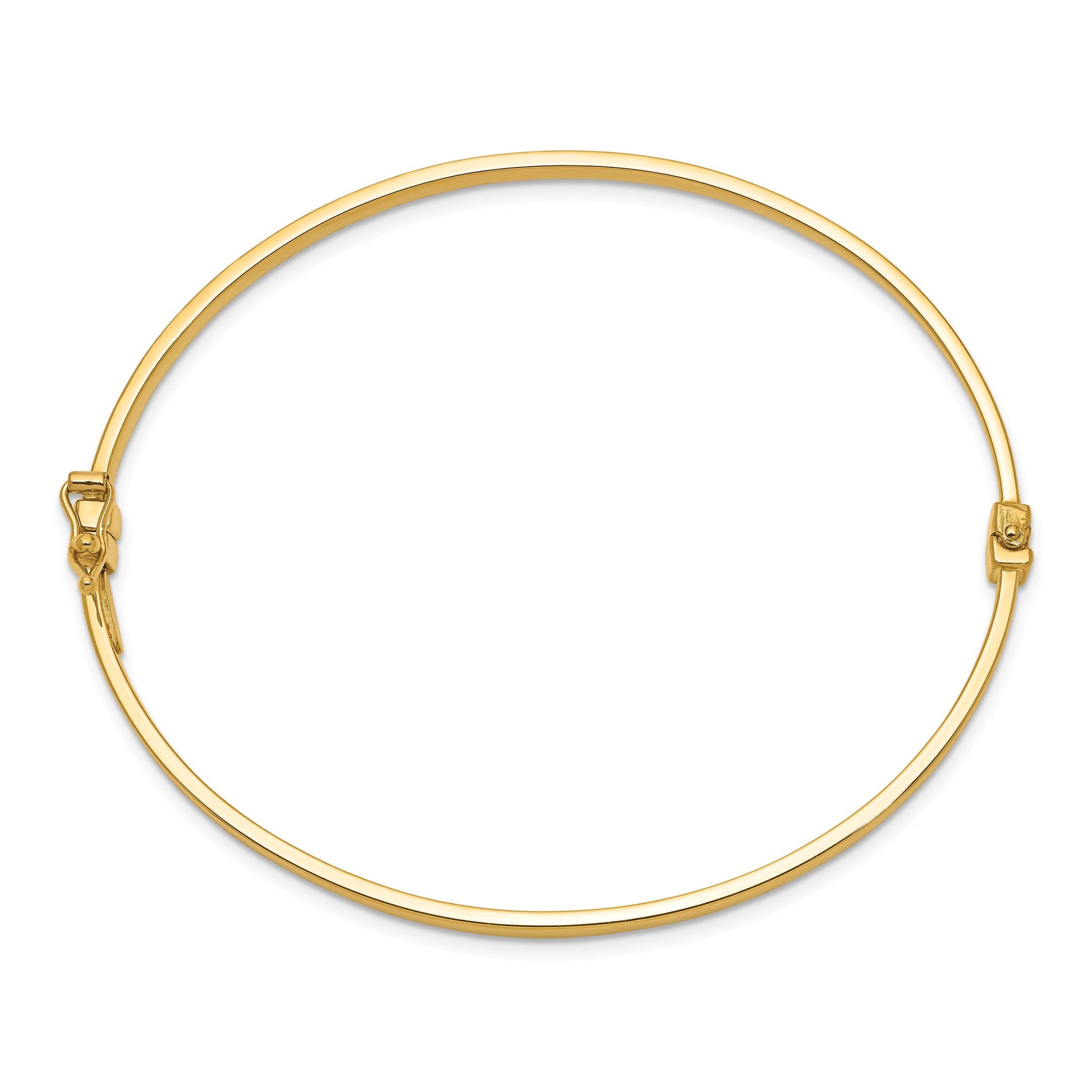 10k Polished Hinged Bangle Bracelet Secondary image