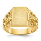 14k 13x9mm Men's Signet Ring