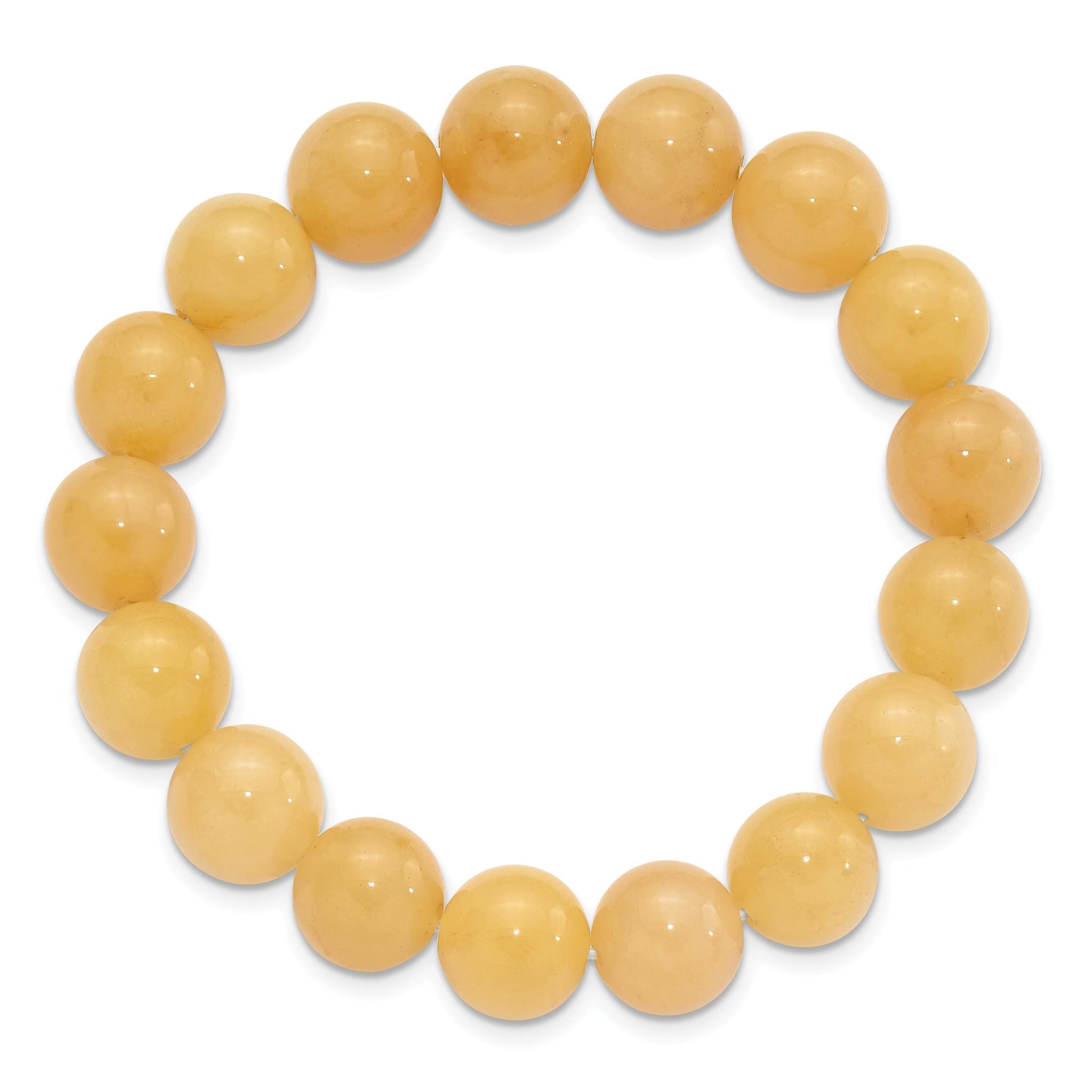 Yellow Quartz 10.00mm Beaded Stretch Bracelet Secondary image