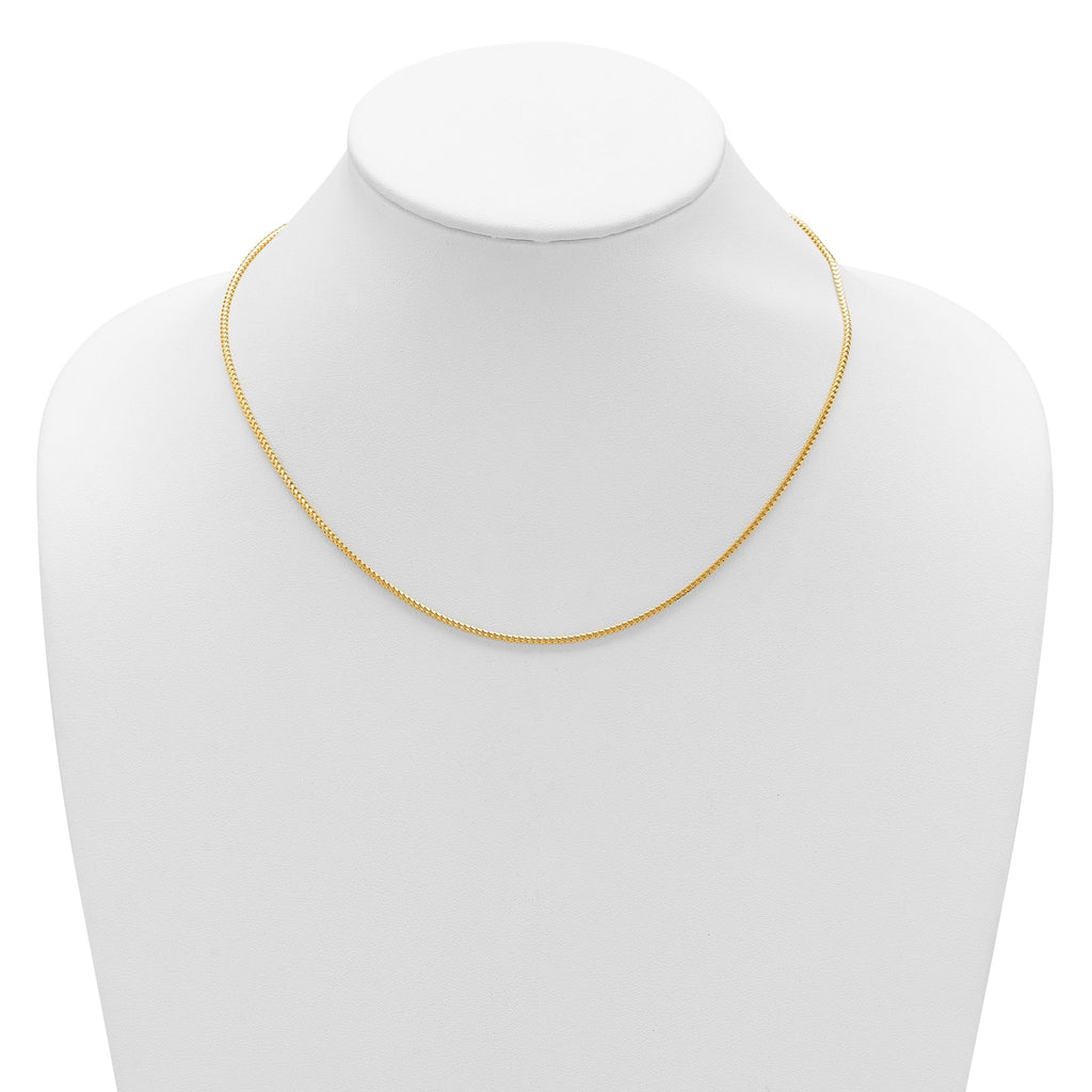 14K 1.5mmmm Franco 1in+1in Adjustable Chain