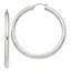 Sterling Silver 4mm Round Hoop Earrings