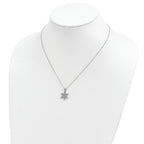 Landstrom's Sterling Silver Necklace with 12K Rose and Green Gold Snowflake Pendant