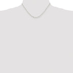 Elongated Open Link Chain Necklace in Sterling Silver, 2.75mm