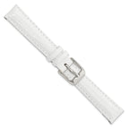 Teju Lizard Grain Leather Watch Band in White, 22mm
