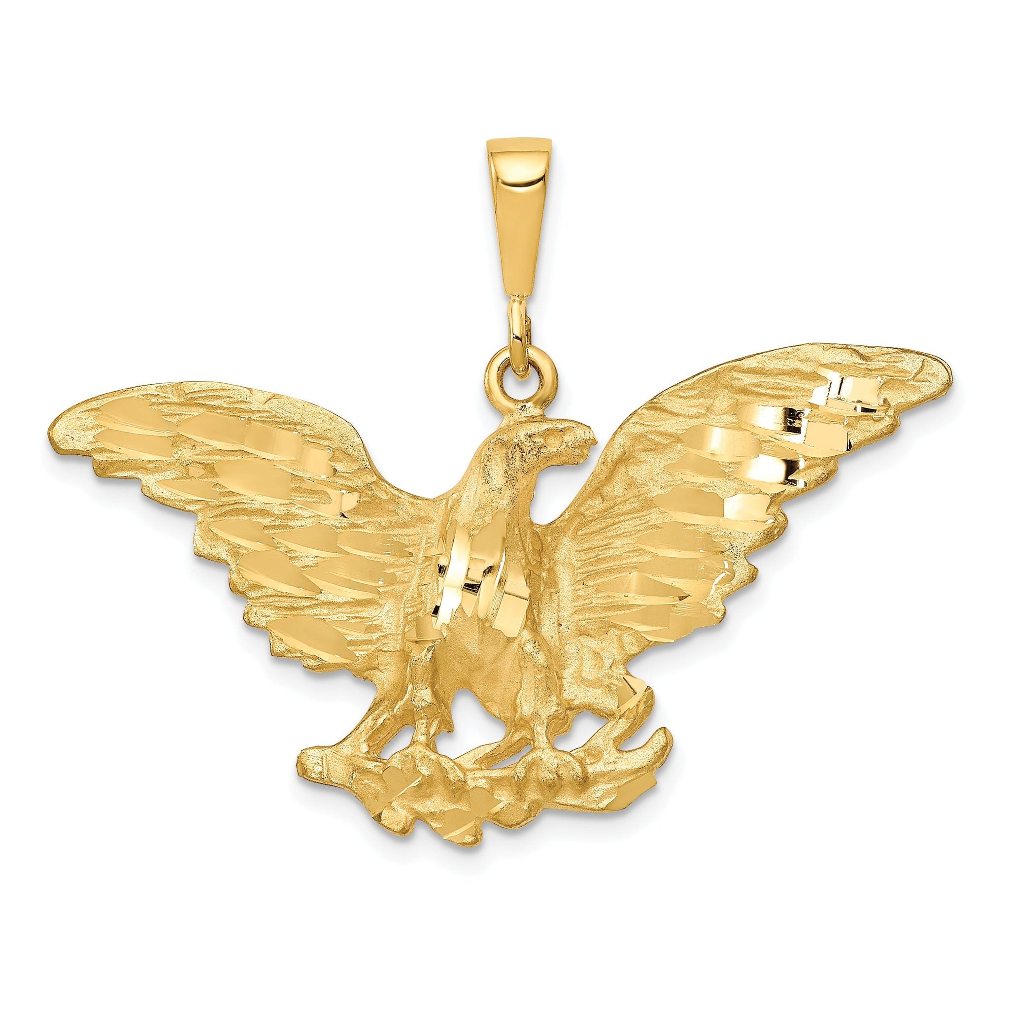 10K Gold Polished Eagle Charm Bold Solid Design by Sophia Jewelers Main image