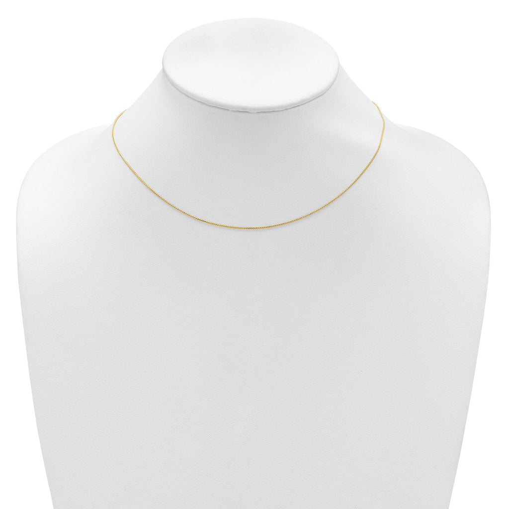 14K .65mm D/C Spiga 1in+1in Adjustable Chain