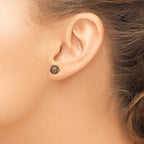 14k 7-8mm Brown Round Freshwater Cultured Pearl Stud Post Earrings