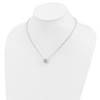 Sophia Jewelers 925 Sterling Silver Love Knot Necklace with CZ Stones