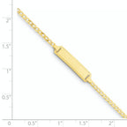 14k Polished Solid Chain/Solid Plate Curb Link 18.5x5mm Plate 6 inch Baby/Child ID Bracelet