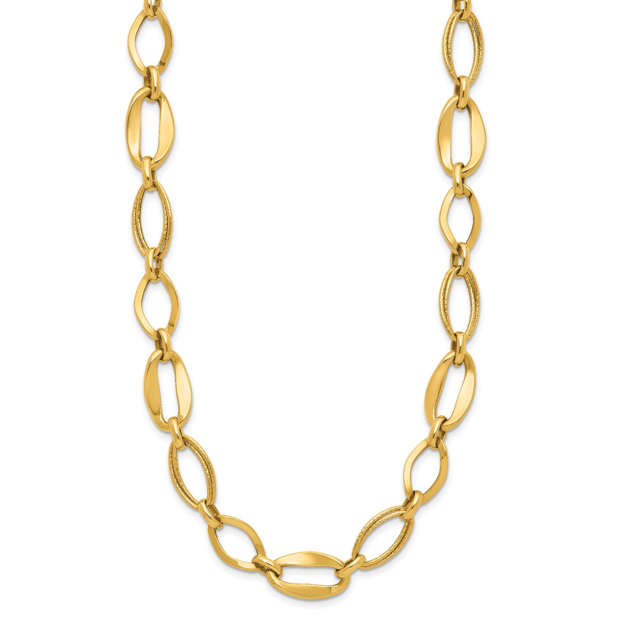 10k Polished Link Necklace Secondary image